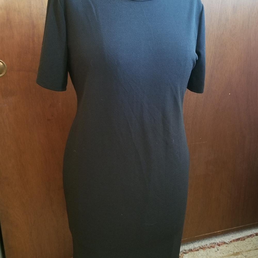 Plus Size Little Black Short Sleeve Dress